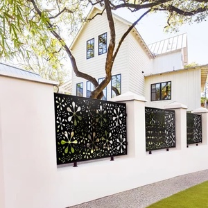 Panneau de clôture en aluminium perforé découpé au laser de 6 pieds, écran métallique décoratif pour jardin, hôtel <span class=keywords><strong>et</strong></span> projets commerciaux - Product Image 5
