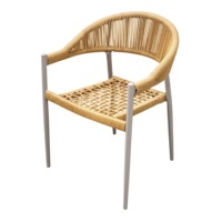 Ensemble de table et chaises de jardin en aluminium, confortable, durable, léger, anti-rouille, style nordique moderne, pour extérieur, patio, hôtel