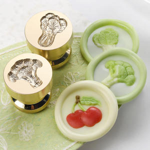 Mini tampons à cire de la série Relief mignons de 1,5 cm, motifs têtes de légumes, fruits, plantes et animaux, pour la décoration de journaux - Product Image 5