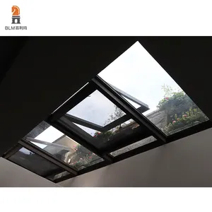 BLM tragaluz eléctrico de aluminio impermeable de alta calidad Ventana de techo de vidrio deslizante retráctil con sensor de lluvia