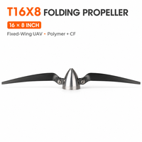 Elica Pieghevole T16X8 16x8 Pollici per UAV ad Ala Fissa con Spinner, Pale in Fibra di Carbonio Polimerica, Certificata CE/FCC TMOTOR