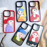 Penjualan Terbaik transparan dengan LOGO kustom seni cetak bening tahan guncangan penutup ponsel untuk iPhone 16 pro max casing ponsel
