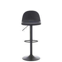 Tabouret de bar pivotant réglable en hauteur, moderne, pour hôtel et restaurant, avec coussin en cuir PU et structure en métal