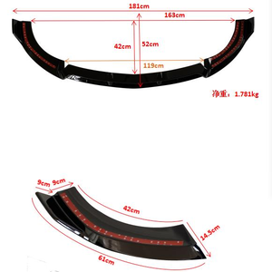 Spoiler avant à lèvre pour bmw Honghang, Kit de carrosserie à lèvre noir brillant, séparateur avant pour classe E W213 E200 E300 <span class=keywords><strong>E320</strong></span> 2016 — <span class=keywords><strong>2019</strong></span> - Product Image 2