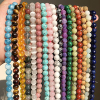 Vente flash : Perles rondes en pierre naturelle lisse (Agates, Améthystes, Jades, Turquoises, Opales) pour la fabrication de bijoux DIY