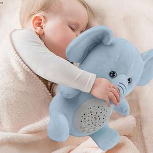 Jouet à piles Éléphant Lavable Projection Dormir Respiration Veilleuse Bébé Machine Apaisante Avec Peluche Jouet - Product Image 2