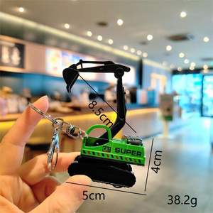 शुओटियन मिनी मिश्र मिश्र धातु खुदाई कुंजी चेन स्कूल बैग फांसी मशीन कार मॉडल छोटे उपहार थोक - Product Image 4