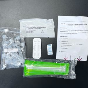 개의 애완 동물 건강 CPV/CCV 검출을위한 수의사 사용 플라스틱 콤보 테스트 키트 - Product Image 1