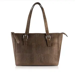 Eco Friendly Cork Women's Tote Bag Ladies Handbag Vegan Natural Wood Shoulder Shopping Bag