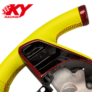 Volante deportivo de carreras personalizado en fibra de carbono y cuero para Chevrolet Corvette C8 Z06 ZR1 ZR1X Stingray E-Ray - Product Image 2