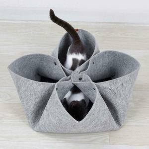 Çok fonksiyonlu RPET keçe kedi oyun matı pet köpek yatak kedi mağara yatağı - Product Image 2