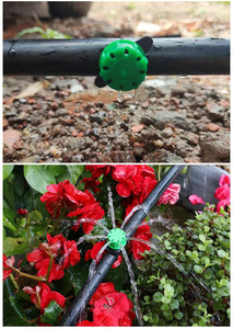 500 pièces Goutteur en ligne <span class=keywords><strong>vert</strong></span> réglable <span class=keywords><strong>à</strong></span> 8 trous en plastique 0-135L pour micro-irrigation, émetteur d'eau pour <span class=keywords><strong>tuyau</strong></span> de 1/4 pouce - Product Image 6