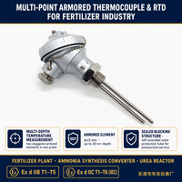 Termokopel & RTD Berlapis Multi Titik Huadong, Sensor Suhu Dalam Industri Pupuk IEC Ex Proof