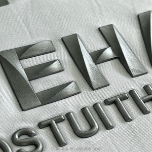 Tùy chỉnh 3D Bạc lớn lên Silicone cao cấp truyền nhiệt các bản vá lỗi cho T-Shirt mũ túi hàng may mặc - Product Image 2