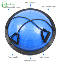 Ballon d'équilibre demi-sphère en PVC écologique pour le yoga, la stabilité, les entraînements de fitness, les sauts plyométriques et les exercices brûle-graisse 46-67cm