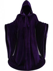 Capa con Capucha <span class=keywords><strong>de</strong></span> Gamuza <span class=keywords><strong>de</strong></span> <span class=keywords><strong>Bruja</strong></span> <span class=keywords><strong>para</strong></span> Adultos, <span class=keywords><strong>Disfraz</strong></span> <span class=keywords><strong>de</strong></span> Mago <span class=keywords><strong>para</strong></span> Fiesta <span class=keywords><strong>de</strong></span> Carnaval, Capa <span class=keywords><strong>de</strong></span> la Muerte <span class=keywords><strong>para</strong></span> Representaciones Escénicas, Capa Larga - Product Image 3