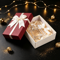 Boîte à parfum beige avec flacon de parfum, finition neutre, coffret cadeau parfumé, emballage cadeau en gros, fabrication sur mesure