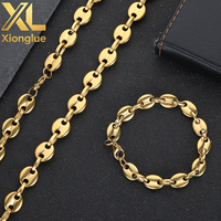Brazalete Unisex con Diseño de Granos de Café, Cadena de Eslabones de 0.3m de Grosor, Engaste de Garra, Estilo Hip Hop, Joyería Hecha en China