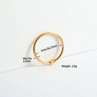 Anillo de Encuadernación Circular Metálico Dorado de Venta Directa de Fábrica TC, Tamaño 30*30, QHK-2.2-25Gold, Ligero, Sin Imán, para Cuadernos y Tarjetas