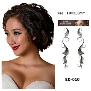 <span class=keywords><strong>2021</strong></span> personnalisé bébé cheveux tatouage autocollant étanche maquillage personnalisé bords lisses à la mode conception temporaire pour le visage fait papier - Product Image 2