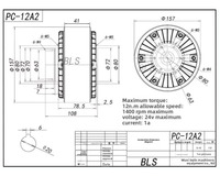 Bobineuse industrielle à structure compacte avec embrayage magnétique à poudre 12 Nm DC24V, bobineuse de revêtement à trou traversant, coupleur industriel, garantie 1 an