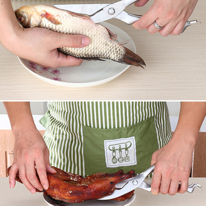 Wouxkumo — ciseaux de cuisine en acier inoxydable, ciseaux puissants à os de poulet, outil couteau, 5 pièces - Product Image 6