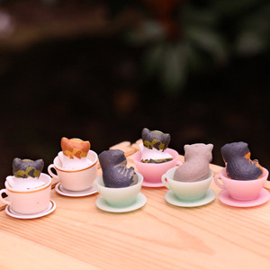 Jincan Factory Wholesale <b>Mini</b> Tea Cup Orange Cat Kitten Doll <b>Hand</b> Action Figure Blind Box Toy Accessories Decoration Ornaments - Product Image 5