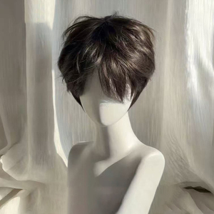 วิกผมผู้ชายสไตล์<span class=keywords><strong>เกาหลี</strong></span> <span class=keywords><strong>ผม</strong></span>สั้น ลอนคลาย แนวผมธรรมชาติ  หมวกตาข่ายกึ่งยืดหยุ่น  ครอบคลุมทั้งศีรษะ  ปกปิดแบบไมโครดิฟฟิวส์  ฟูเป็นธรรมชาติ - Product Image 4