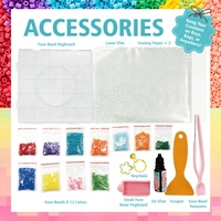 Ensemble de perles à effet laser de qualité supérieure, 12 couleurs, perles miniatures en fer de 2,6 mm pour filles, ensemble d'activités artistiques créatives DIY