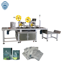 Machine d'étiquetage entièrement automatique à alimentation plate pour étiquettes volantes, cartes et sacs vides