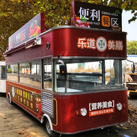 Camion de Nourriture électrique Quatre Roues Glace Crème Cookies Maison Gaufre Stand de Hot-Dog Chariot de Vente De Nourriture