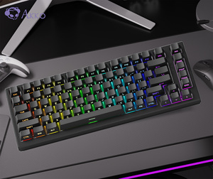 Clavier <span class=keywords><strong>de</strong></span> jeu magnétique AKKO TAC75 HE - Noir et blanc, clavier mécanique OEM, éclairage RGB, taux <span class=keywords><strong>de</strong></span> polling 16K, disposition 75%, USB-C - Product Image 1