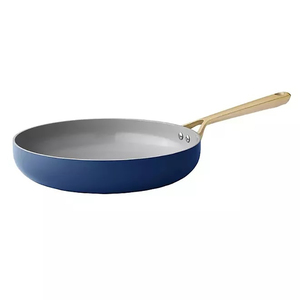 Ensemble de casseroles et poêles en céramique grise de haute qualité, modernes, avec poignées en acier inoxydable, 10 pièces, en aluminium bleu - Product Image 4