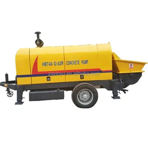 Hete Verkoop Auto Kleine Draagbare Aanhangwagen Cement Betonpomp Dieselmotor Betonpomp Machine Prijs Geleverd Filipijnen Geel