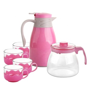 Cổ Thủy Tinh Trà Tea Pot Set với truyền Jug Glass <span class=keywords><strong>Pitcher</strong></span> cổ phích Jug nước nóng Ấm đun nước rõ ràng Glass nước bình trà nồi - Product Image 1