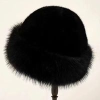 Gorro Mongol de Diseño Nuevo para Otoño/Invierno, Lana de Visón, Felpa Gruesa, con Lazo, Logotipo Estampado, Bordado 3D, para Playa