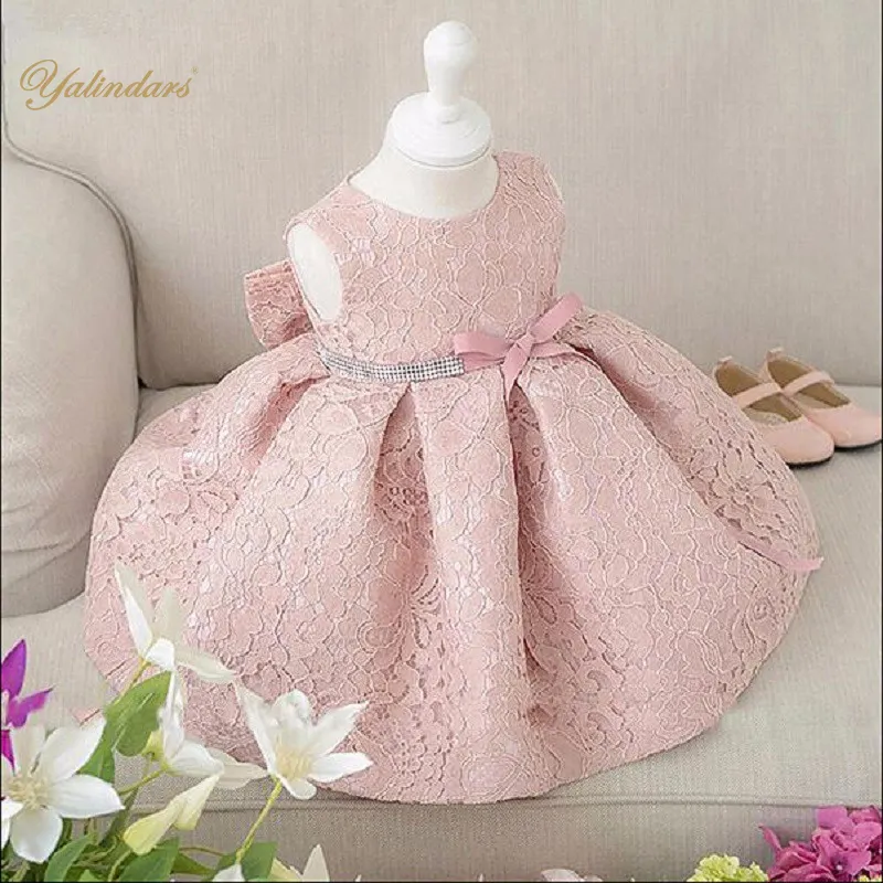 RTS fashion fancy Clothes high quality children's wear birthday party lace kids dress for baby girls