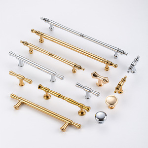 Furniture Handle And <b>Knob</b> Zinc Alloy Bar Cabinet Drawer Gold Traditional Durable Hardware - Product Image 1