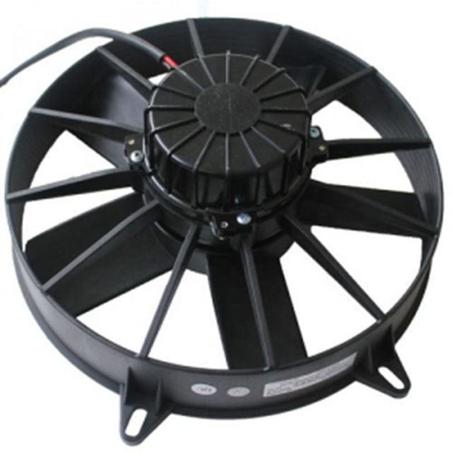 New RETEKOO 12-Inch Universal Cooling Fan Auto DC 24V Condenser Electric Refrigerator Car 80W-160W Replacement ISO 9001 Black 1