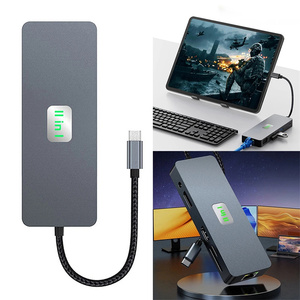 Base de Conexión 11 en 1, Hub USB 3.2 MST HDTV DP 4K 60Hz VGA 1000M RJ45 Extensión <span class=keywords><strong>Tipo</strong></span> <span class=keywords><strong>C</strong></span> USB-<span class=keywords><strong>C</strong></span> <span class=keywords><strong>Tipo</strong></span> PD100W Concentrador Dock - Product Image 3