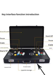 <span class=keywords><strong>Console</strong></span> di Gioco <span class=keywords><strong>Arcade</strong></span> Portatile Pieghevole con Doppio Joystick da 24 Pollici, 128G, Macchina All-in-One per Combattimenti - Product Image 3