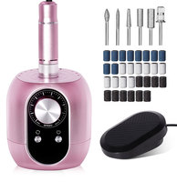 Machine à ongles électrique 35000 tr/min avec écran LCD, tourne-ongles pour pédicure, coupe-ongles à faible bruit, kit de lime à ongles pour manucure NAD112