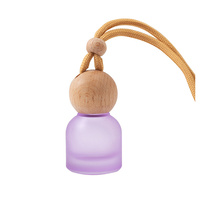 Diffuseur de parfum pour voiture en verre coloré portable de 11 ml, bouteille avec bouchon à vis, flacon rechargeable pour désodorisant suspendu, pour huile essentielle