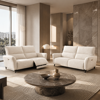 Großhandel Modernes Quadratisches Chenille-Stoff Dreisitzer-Sofa mit Verstellbaren Rückenlehnen und Komfortablen Sesseln für Hotelnutzung