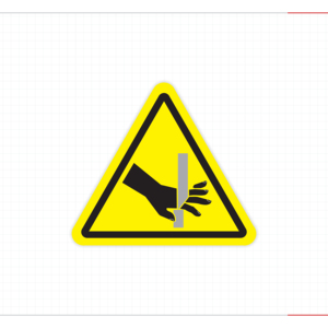 Autocollant d'avertissement de danger pour lame de cisaillement industrielle, étiquette de sécurité pour machines de découpe, presses, équipements d'usine - Product Image 1