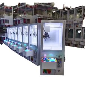 Venta caliente personalizado doble muñeca grúa juguete Acero inoxidable niños garra máquina consola de juegos 1 año máquinas expendedoras de felpa - Product Image 1