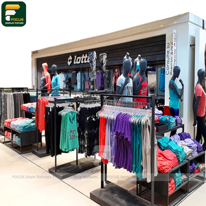 ชั้นวางเสื้อผ้าพร้อมชั้นเก็บของ ชั้นวางเสื้อผ้าสำหรับร้านค้าปลีกเสื้อผ้า - Product Image 1