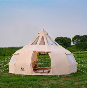 Carpa Clásica Piramidal de Techo Alto para las Cuatro Estaciones, Impermeable, de Tela Oxford y Algodón, de 4m, 5m, 6m, Suministro Directo de Fábrica, Tipo Waterdrop para Camping - Product Image 5