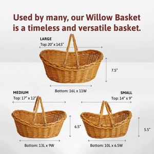 Keranjang cucian dengan dudukan coklat anyaman sempit tutup keranjang rotan bulat keranjang buah ringan dan gelap 2X4 kaki - Product Image 3