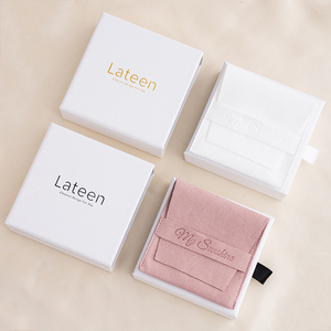Custom Logo Jewelry Packaging Set Sliding Drawer <b>Gift</b> Box with Microfiber Pouch Jewelry <b>Envelope</b> for Ring Necklace - Product Image 3